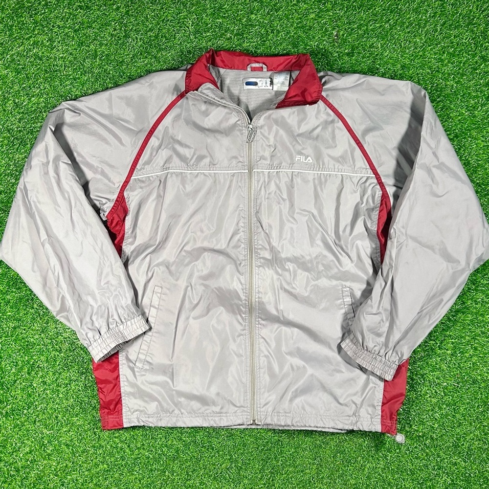 Vintage 90’s Fila red and grey windbreaker jacket